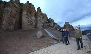 Meram Dere'nin peri bacaları  turizme kazandırılıyor