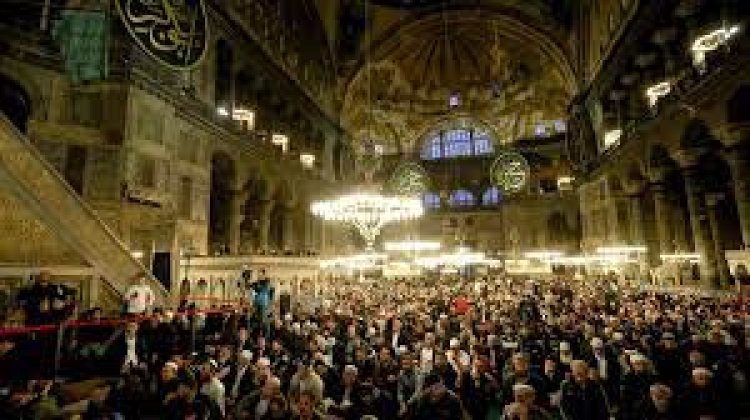 Ayasofya Camisi'nde İstanbul'un fethi programı düzenlendi