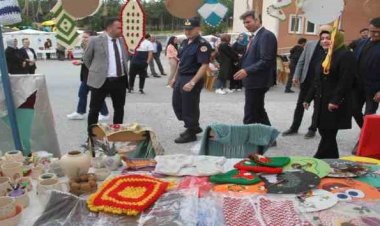 Beyşehir'de özel öğrenciler el emeklerini sergiledi