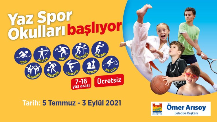 Yaz döneminde spor okulları  genç ve çocukların hizmetinde