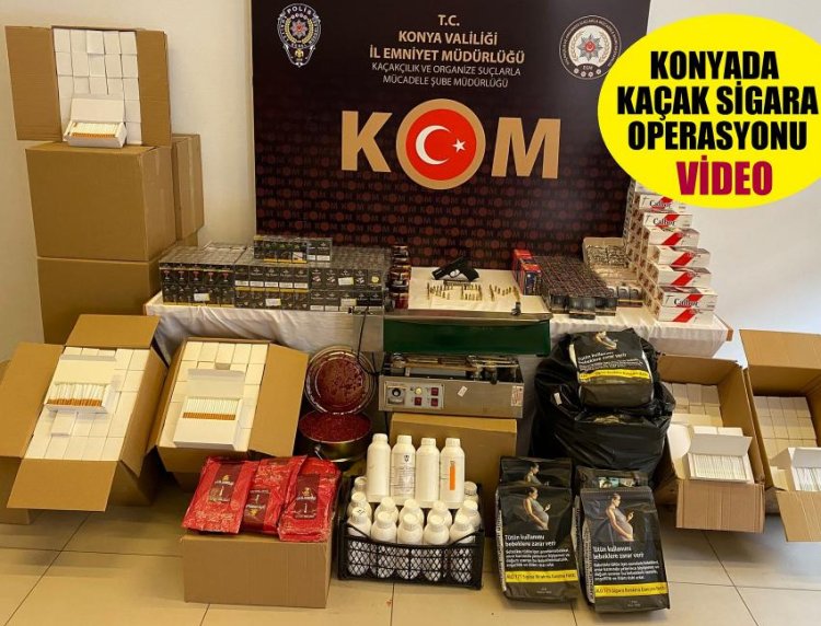 Konya'da kaçak akaryakıt ve kaçak  sigara operasyonlarında 2 kişi yakalandı