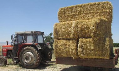 Konya'da 30 ton saman balyası yandı
