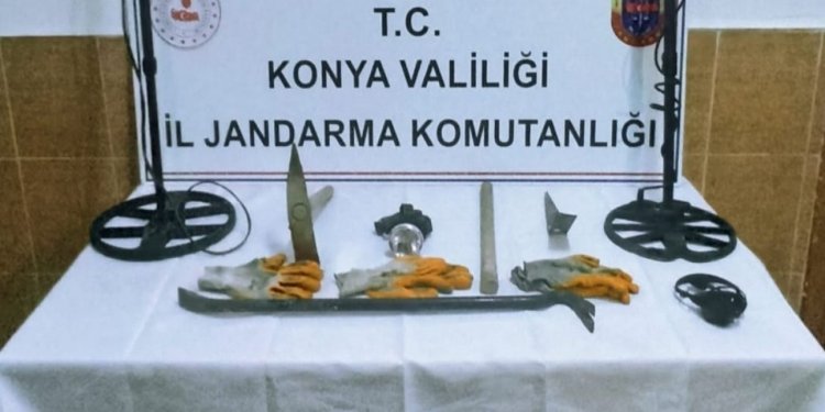 Konya'da define avcılarına suçüstü !..