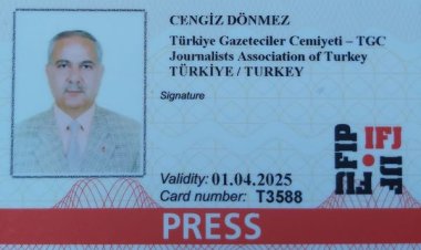 DÖNMEZ, ULUSLAR ARASI BASIN KARTI ALDI