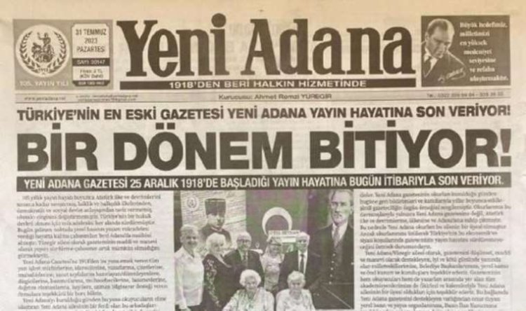 105 yıllık 'Yeni Adana Gazetesi’  yayın hayatına son verdi