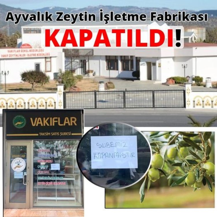 ZEYTİN YAĞI  FABRİKASI KAPATILDI