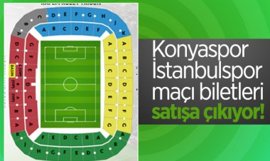 Konyaspor-İstanbulspor  maçı biletleri satışa çıkıyor!