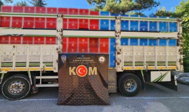 Durdurulan kamyondan 7,5 milyon adet makaron ele geçirildi