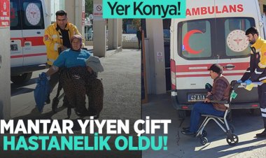 Konya'da yedikleri mantar hastanelik etti!