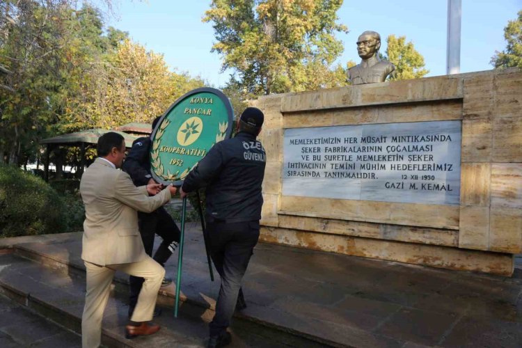 Konya şeker çalışanları Atatürk’ü andı