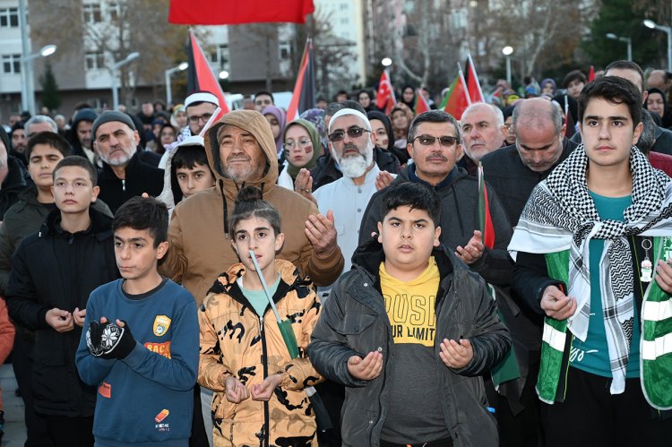 Konya'da Filistin’e destek yürüyüşü