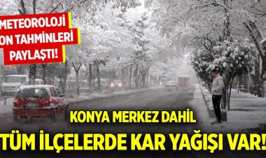 Tüm ilçelerde kar yağışı var