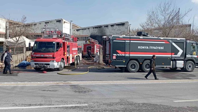 Konya’da sanayi bölgesinde yangın