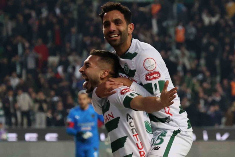 Konyaspor ikinci yarıda arka arkaya attığı iki golle  çok kritik maçı  kazandı. İLAÇ GİBİ  : 2-0