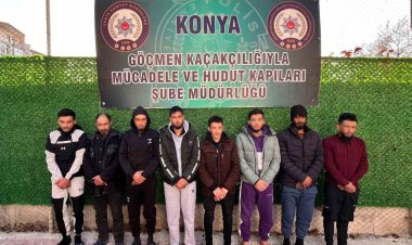 Konya’da 13 düzensiz göçmen yakalandı