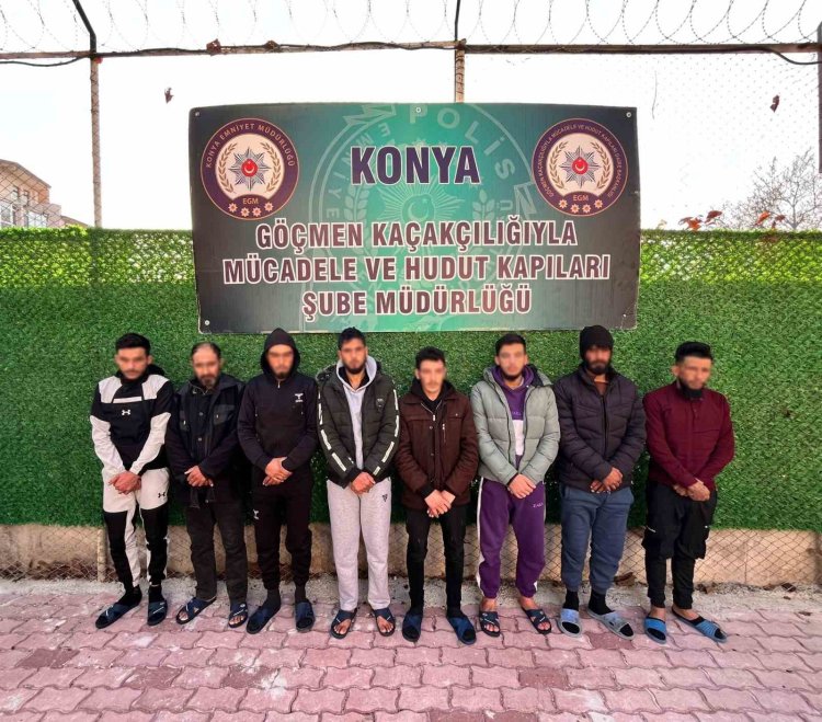 Konya’da 13 düzensiz göçmen yakalandı