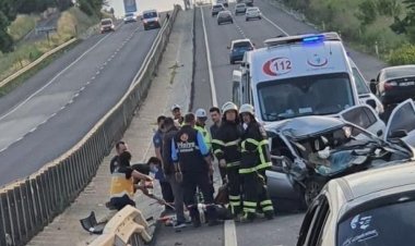 TEKİRDAĞ YAKINLARINDA TRAFİK KAZASI