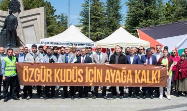 Selçuk Üniversitesindeki Gazze nöbeti sürüyor