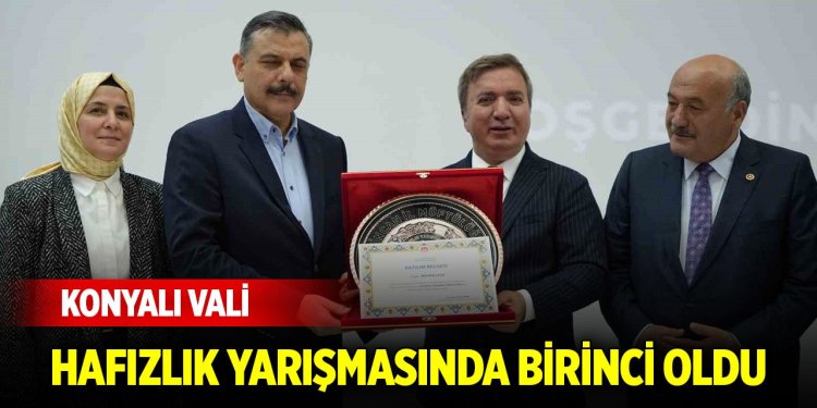 Konyalı Vali hafızlık yarışmasında birinci oldu