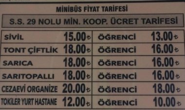 EREĞLİ’DE ULAŞIMA ZAM GELDİ