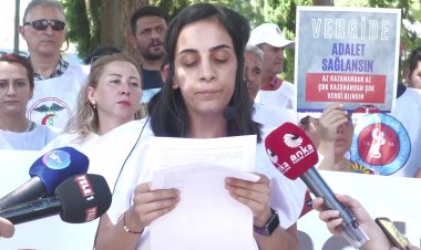 Sağlık çalışanları Yoksuldan alıp zengine veren  bu vergi düzeninin değişmesini istiyoruz