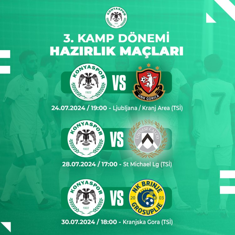 Konyaspor'un hazırlık maçları belli oldu