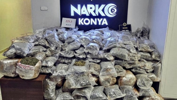 Konya’da Dev Uyuşturucu Operasyonu: Araçtan 225 Kilo Uyuşturucu Çıktı
