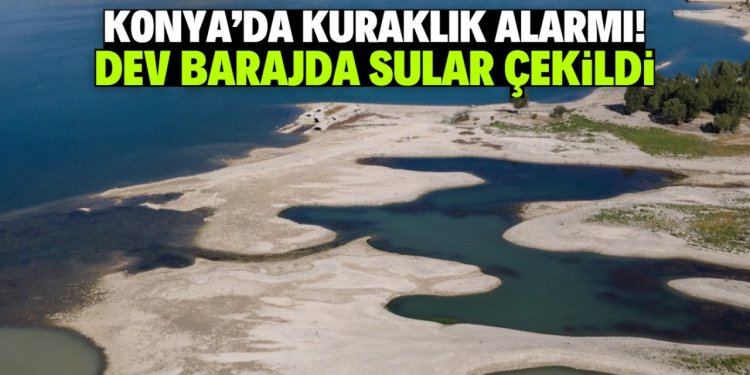 Konya'nın içme suyu ihtiyacını karşılayan Altınapa Barajı'nda son durum korkuttu. Barajda su seviyesi dibi gördü.