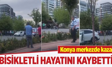 Bisiklet sürücüsü hayatını kaybetti.