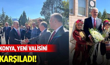 Konya  valiyi karşıladı
