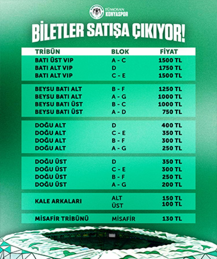 Konyaspor-Eyüp maçının biletleri satışta