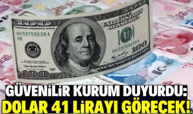 Dolar bu tarihte 41 lirayı görecek!