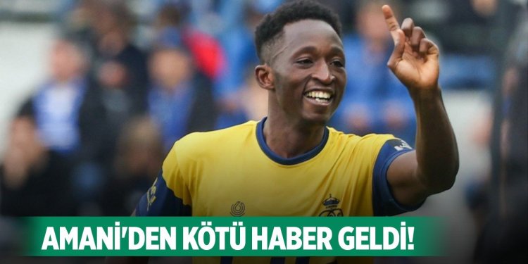 Amani'den Konyaspor'a kötü haber!