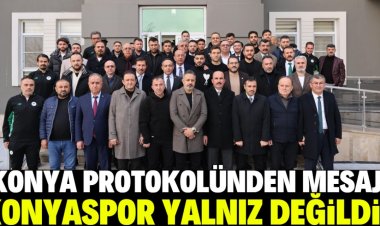 Konya protokolünden Konyaspor'a destek ziyareti