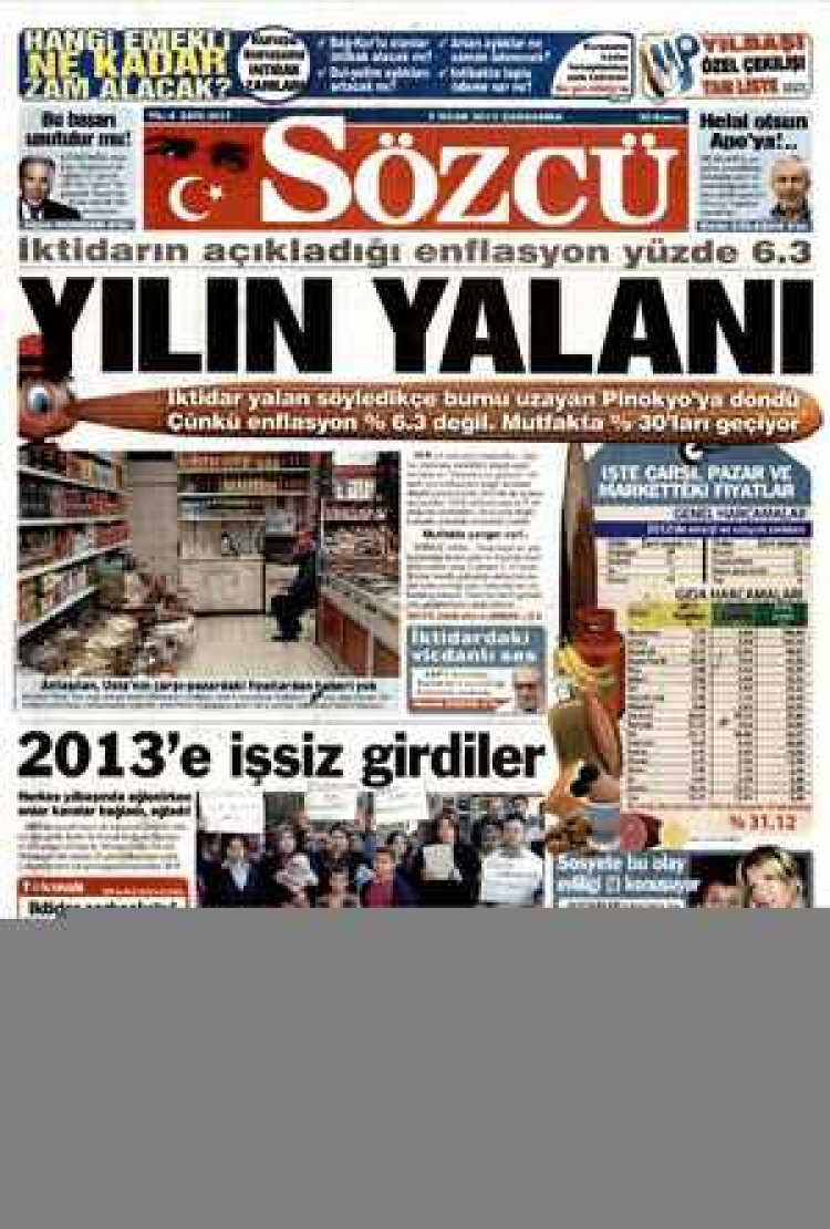 SÖZCÜ GAZETESİ 2 MİLYONU AŞTI