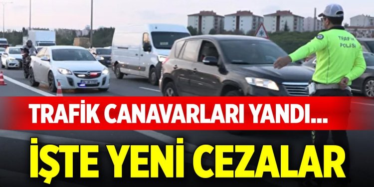 Trafik canavarları yandı...