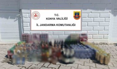 Konya’da jandarmadan izinsiz alkollü içecek satışına darbe