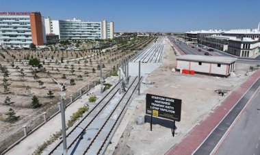 Şehir Hastanesi-Yeni Sanayi Tramvay  Hattının yüzde 30’luk kısmı tamamlandı