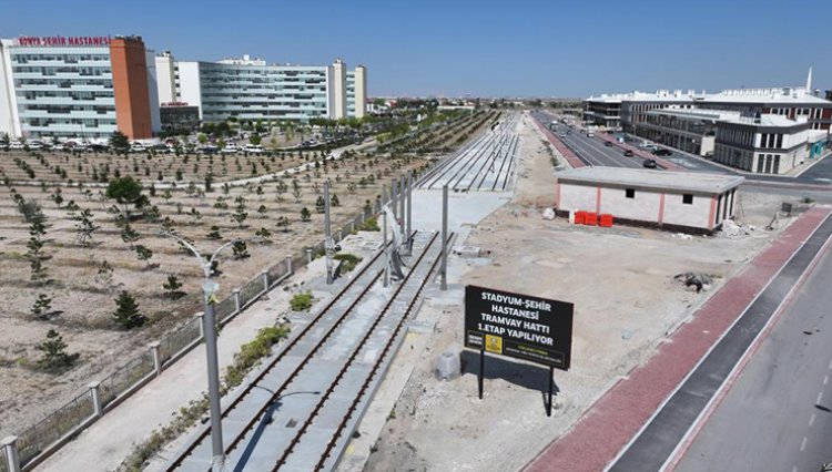 Şehir Hastanesi-Yeni Sanayi Tramvay Hattının yüzde 30’luk kısmı tamamlandı