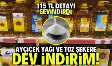Ayçiçek yağı ve toz şekere  indirim !