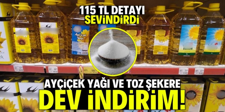 Ayçiçek yağı ve toz şekere indirim !