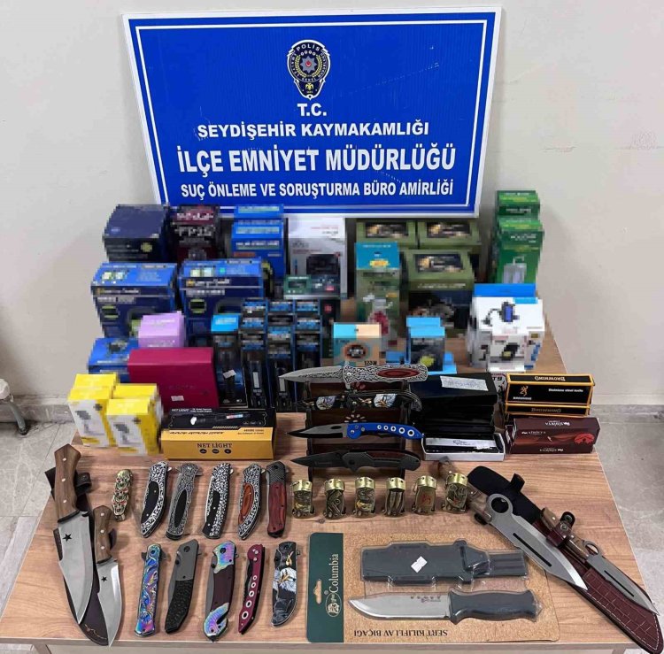 Seydişehir’de 26 adet kesici delici alet ele geçirildi