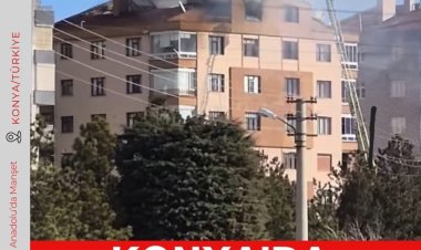 Konya'da Yangın Paniği!
