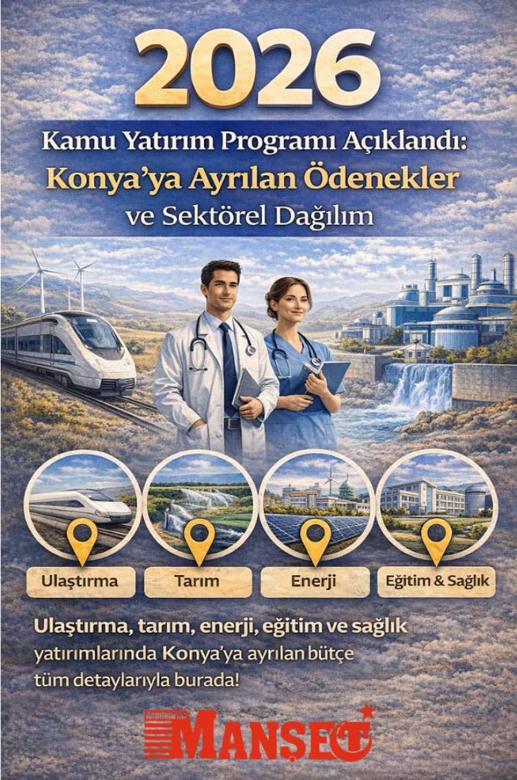 2026 Kamu Yatırım Programı Açıklandı: Konya’ya Ayrılan Ödenekler ve Sektörel Dağılım