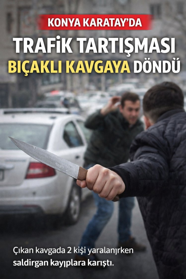 Konya Karatay’da Trafik Kavgası Bıçaklı Saldırıya Dönüştü