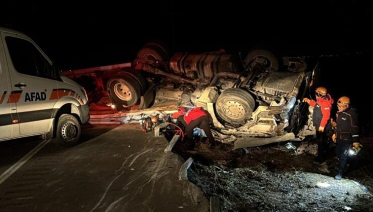Konya-Aksaray kara yolunda kaza! Tır Sürücüsü Hayatını Kaybetti.