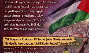 Erzincan’da Stada Filistin Bayrağı Alınmadı: Valilik Soruşturma Başlattı