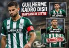 Konyaspor’da Şok Karar: Guilherme Kadro Dışı Bırakıldı, Kaptanlığı Alındı