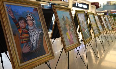 “Sessiz Fırçalar” Konya’da: Filistinli Çocuklardan Umut ve Direniş Resimleri!