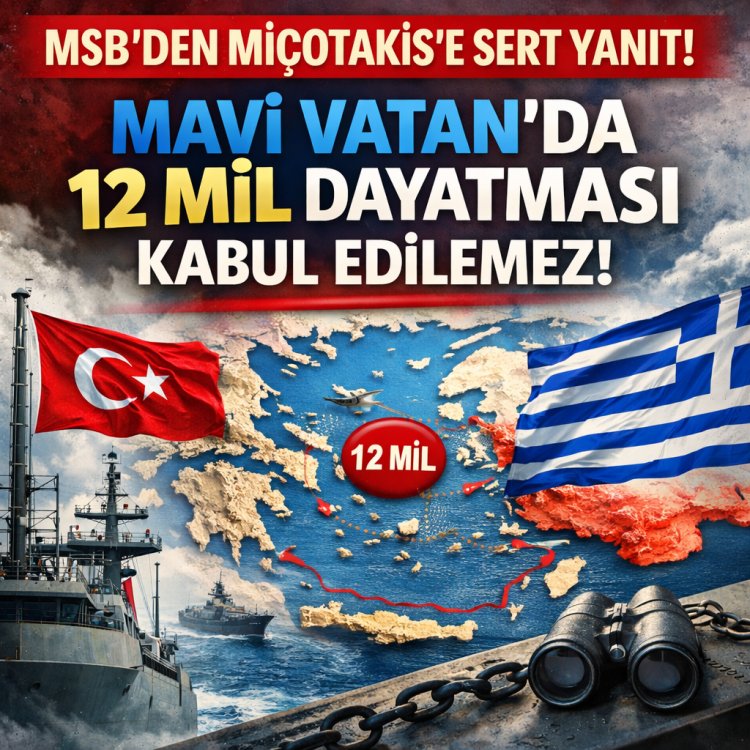 MSB’den Miçotakis’e Net Mesaj: Mavi Vatan’da 12 Mil Dayatması Kabul Edilemez!